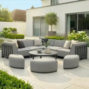 Ibiza Small Corner Sofa Set & Round Coffee Table