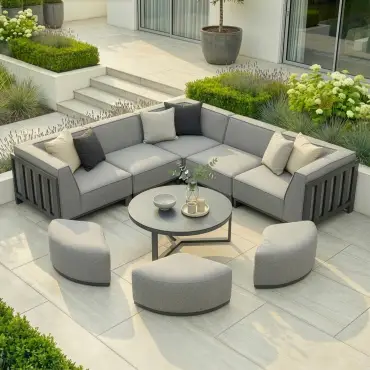 Ibiza Small Corner Sofa Set & Round Coffee Table