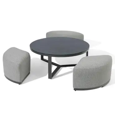 Ibiza Small Corner Sofa Set & Round Coffee Table