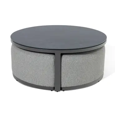 Ibiza Small Corner Sofa Set & Round Coffee Table