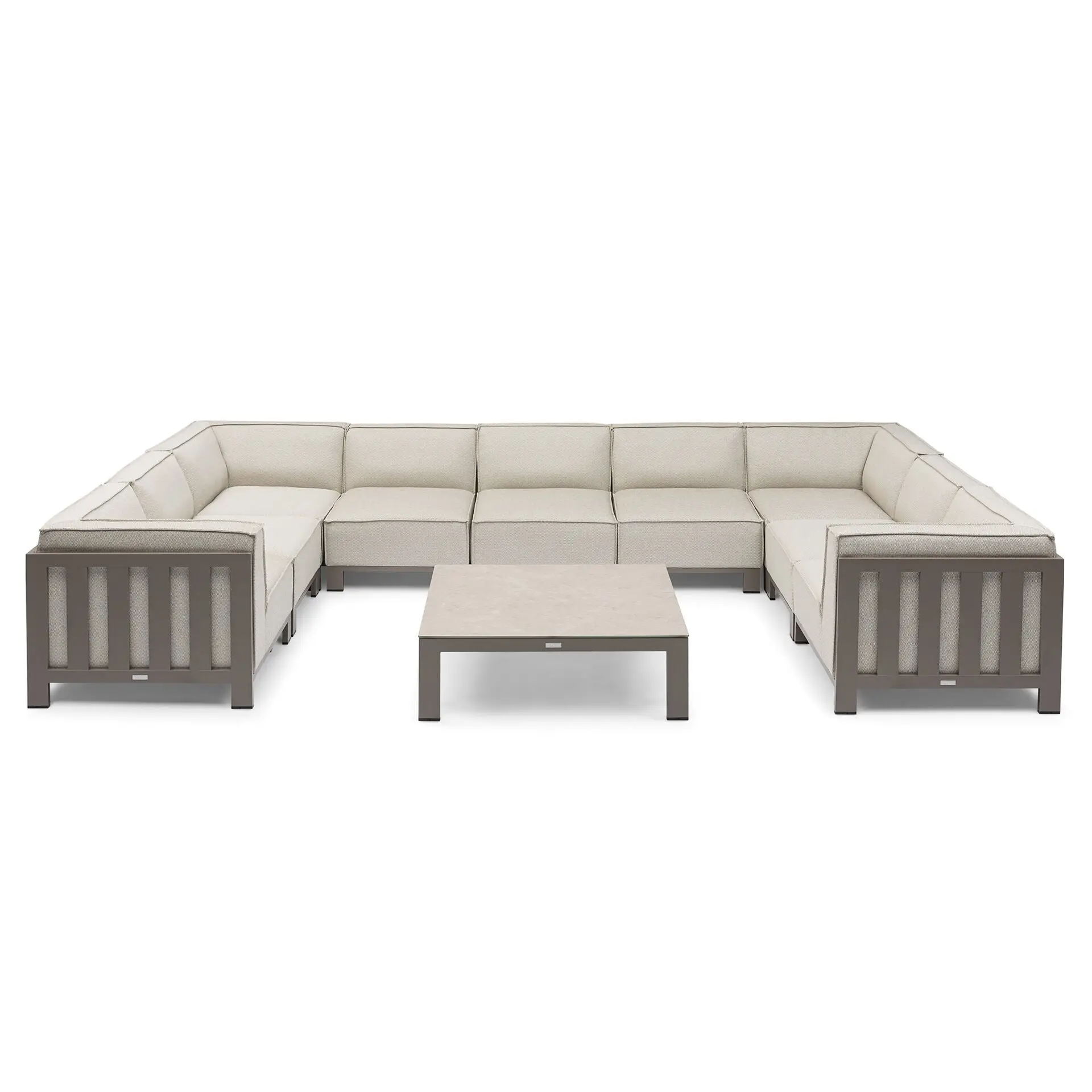 Ibiza U Shape Sofa Set & Square Coffee Table