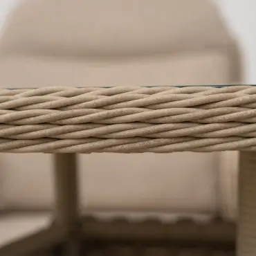 Audrey 6 Seat Rattan Dining Set - Round Table