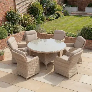 6 Seat Dining Set | Audrey Rattan Garden Set