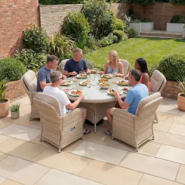 Audrey Grey Sofa | Six Seat Rattan Garden Sofa