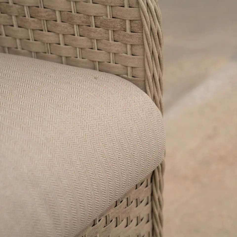 Audrey 6 Seat Rattan Reclining Dining Set - Round Table