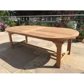 Chunky 180cm to 250cm ext table Teak Certified