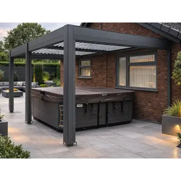 Eclipse 5 X 3m LED Motorised Pergola | Wall Mounted