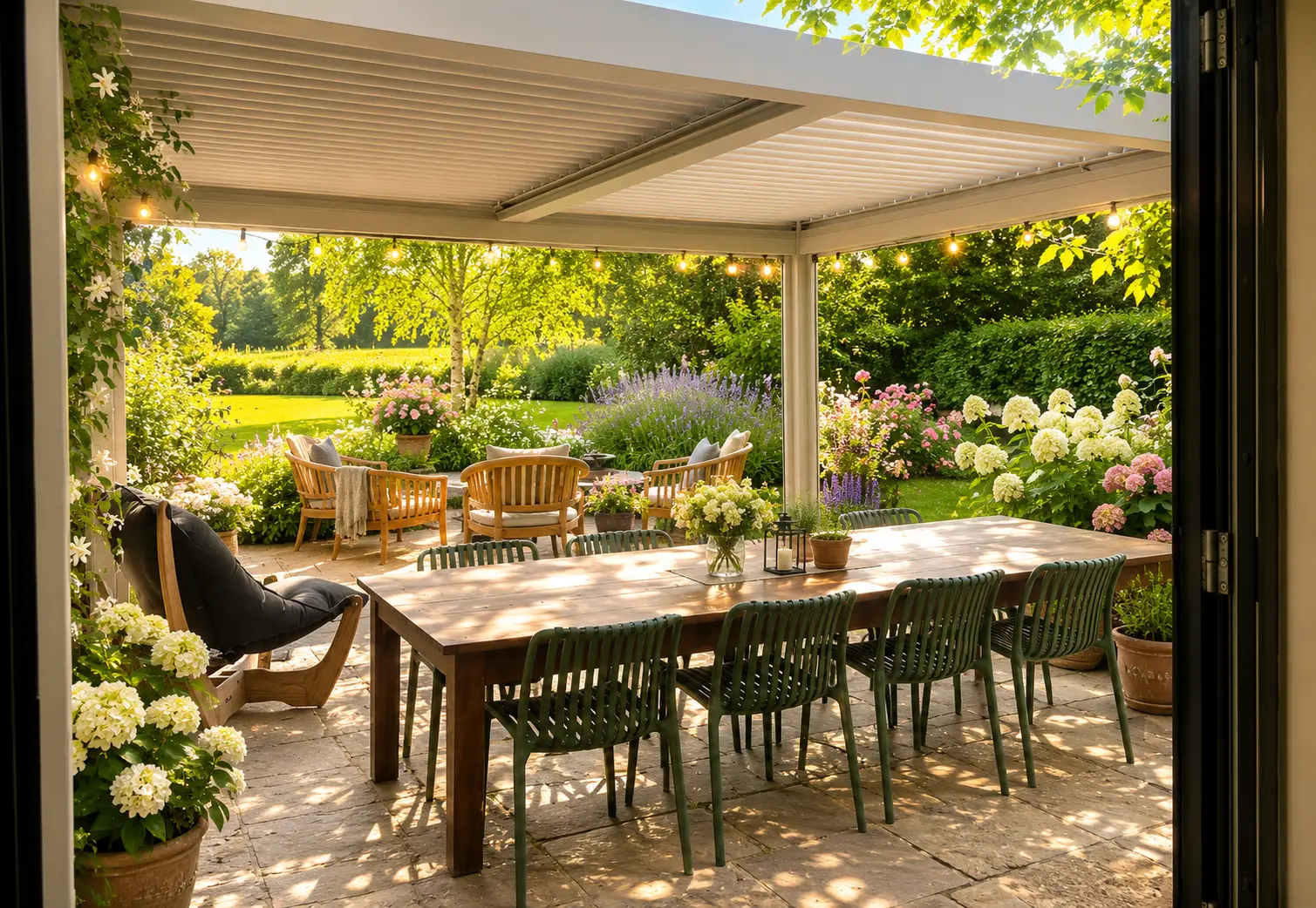 Eclipse 3 X 4m Cotswold Stone LED Motorised Pergola | Free Standing