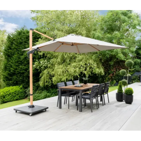 Royce Executive 3m x 3m Wood Effect Cantilever with Wheeled 90kg Royce Executive 3m x 3m Wood Effect Cantilever with Wheeled 90kg