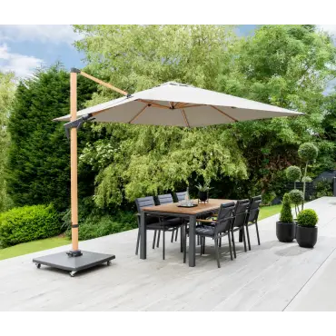 Royce Executive 3m x 3m Wood Effect Cantilever with Wheeled 90kg