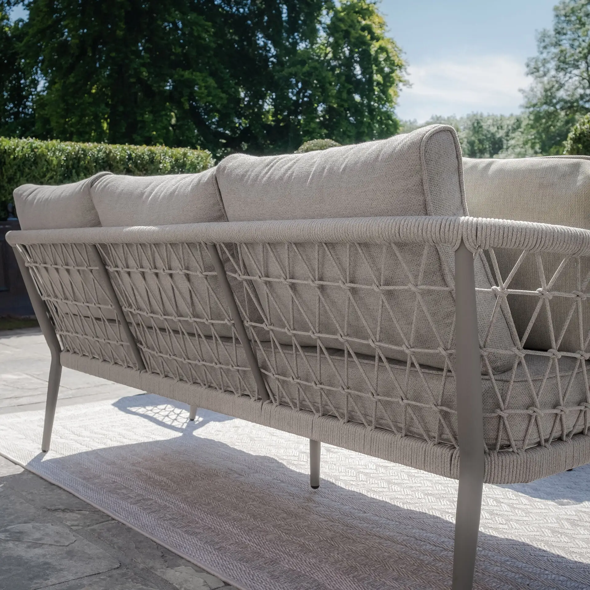 Monaco Rope Weave Large Corner Dining Set