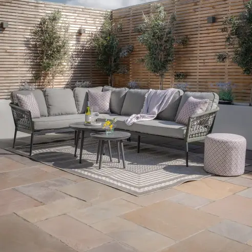 Monaco Corner Sofa Set with Round Coffee Tables Monaco Corner Sofa Set with Round Coffee Tables