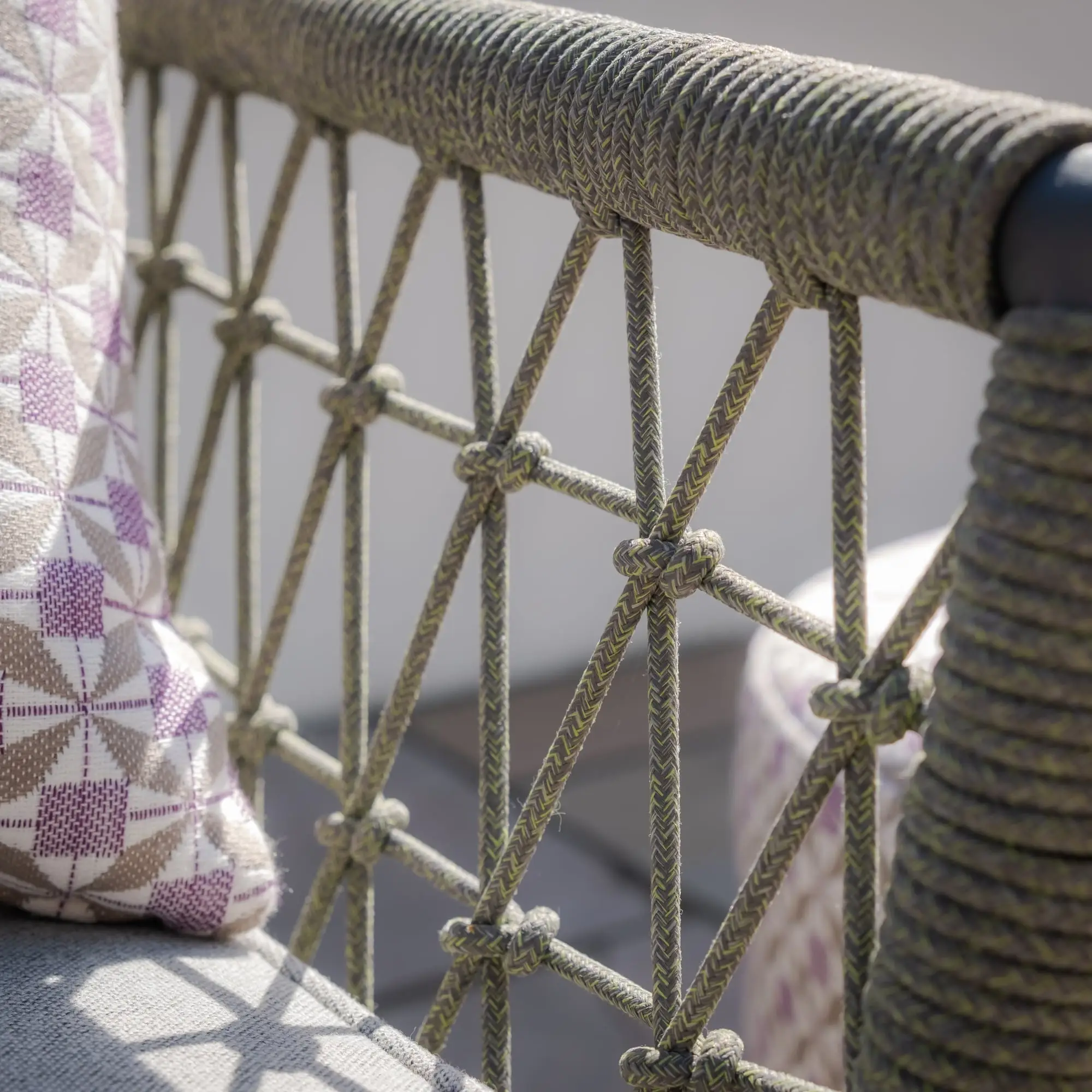 Monaco Rope Weave Large Corner - Pair of Round Coffee Tables