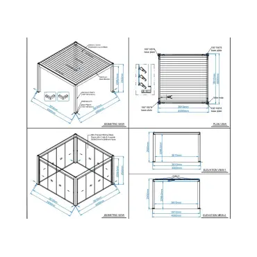 Mirage 4x4M Bioclimatic Pergola