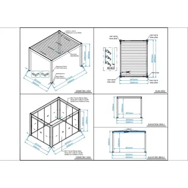 Mirage 4M x 3M Bioclimatic Pergola