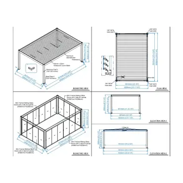 Mirage 6M x 4M Bioclimatic Pergola
