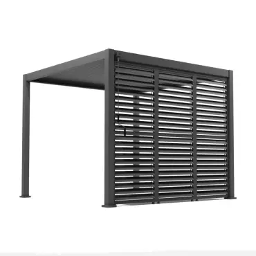 Titan Aluminium Shuttered Louvre Side Panels Set of 3 - 1.2m