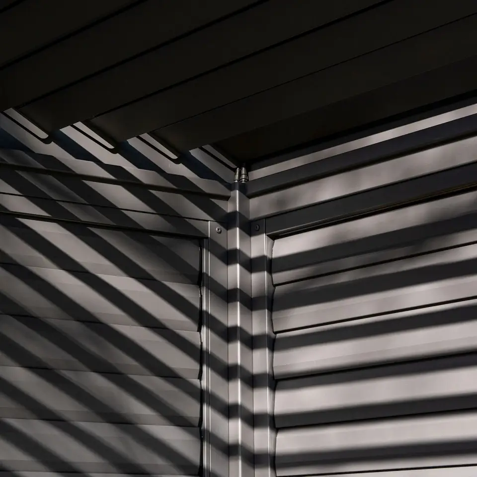 Titan Aluminium Shuttered Louvre Side Panels Set of 3 - 1.2m