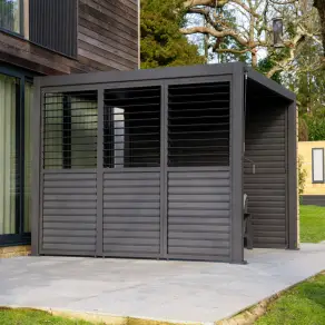Titan Aluminium Shuttered Louvre Side Panels Set of 3 - 1.33m