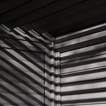 Titan Aluminium Shuttered Louvre Side Panels Set of 3 - 1.33m