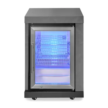 Ember Linear Outdoor Kitchen with 6 Burner Gas Grill & Single Fridge