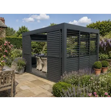 Neptune 4 x 3m LED Retractable Roof Gazebo