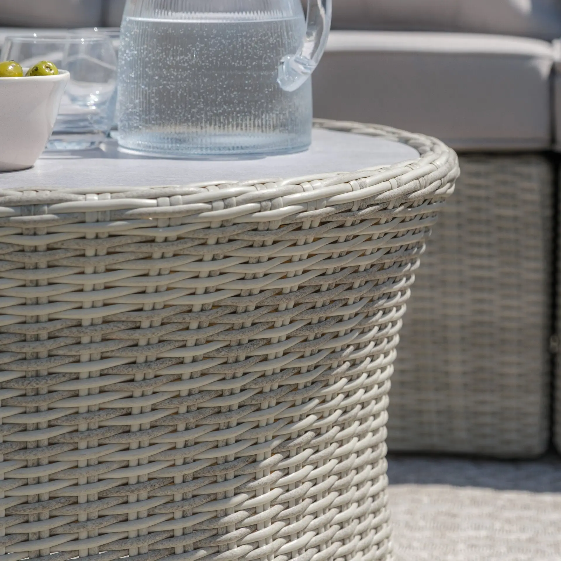 Oxford Small Rattan Corner Sofa Set