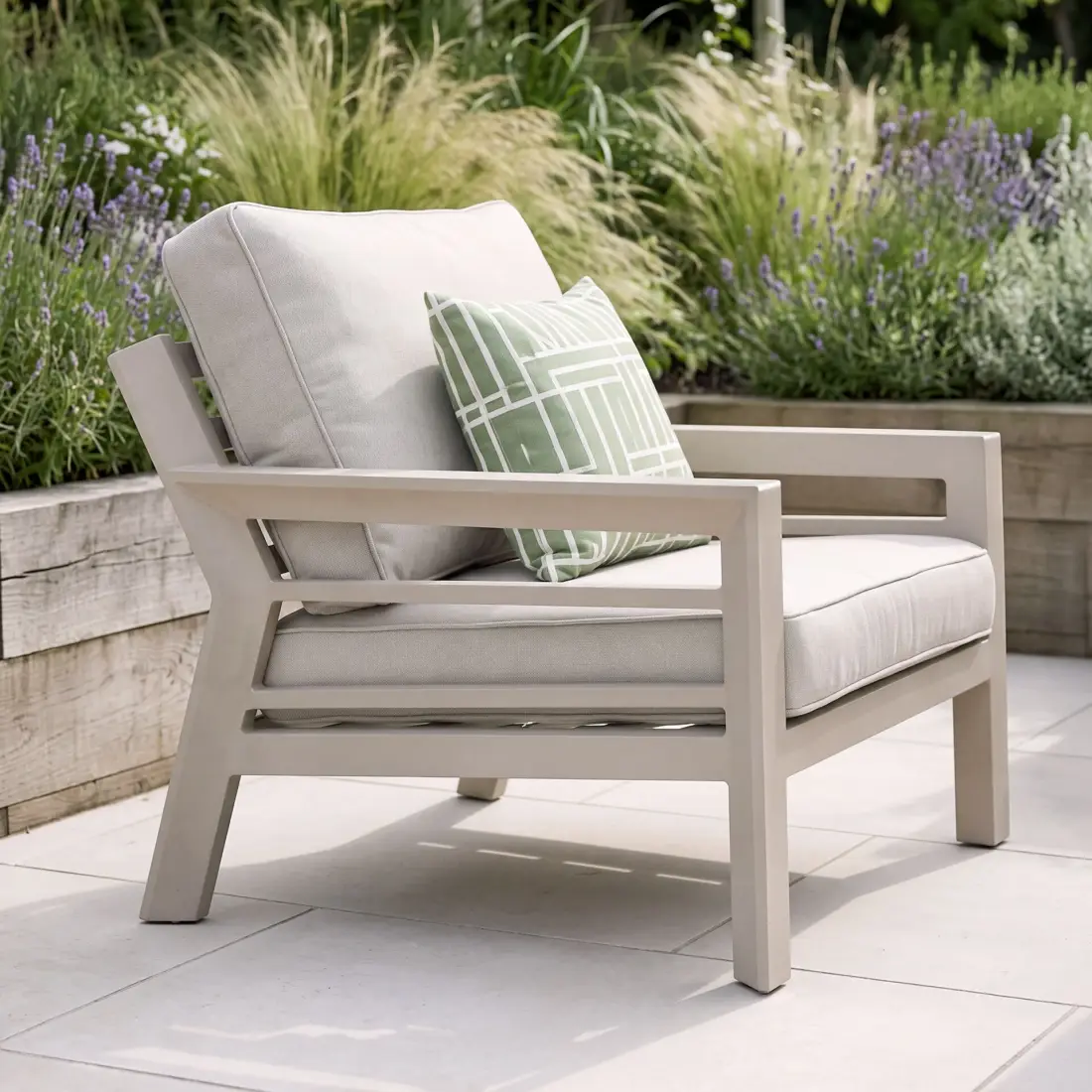 New York Aluminium Garden Armchair - Latte New York Aluminium Garden Armchair - Latte