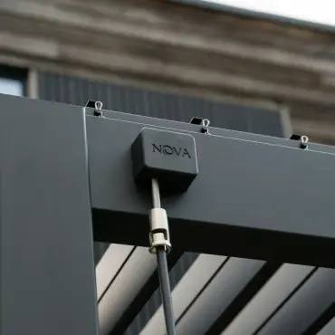 Titan Aluminium Metal Pergola in Graphite Grey - 4.0m x 4.0m
