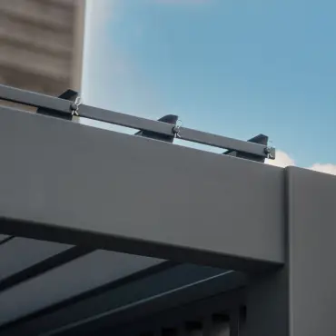 Titan Aluminium Metal Pergola in Graphite Grey - 6.0m x 4.0m