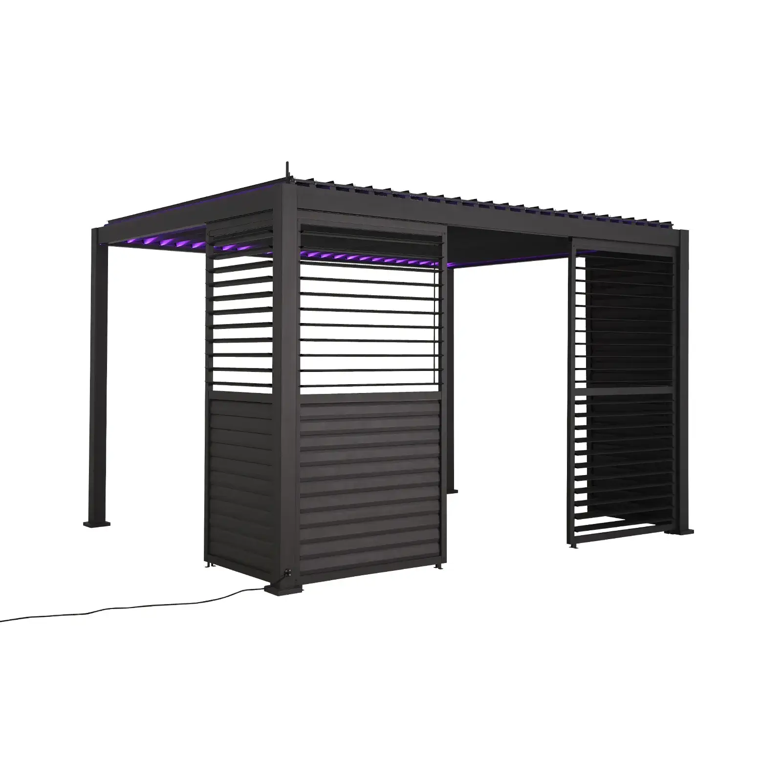 Titan Aluminium Shuttered Louvre Side Panels Set of 3 - 1m
