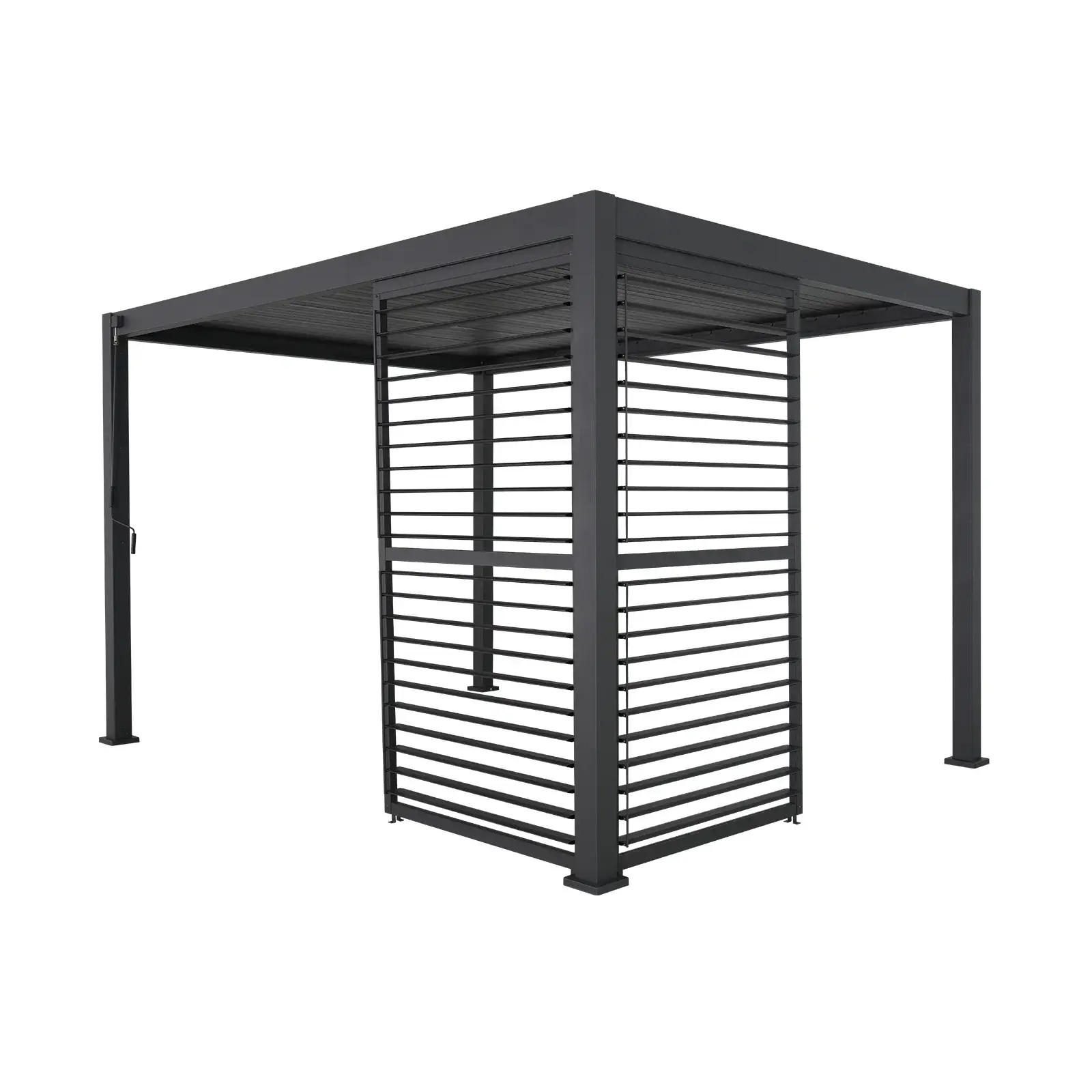 Titan Aluminium Shuttered Louvre Side Panels Set of 3 - 1m