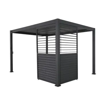 Titan Aluminium Shuttered Louvre Side Panels Set of 3 - 1.2m