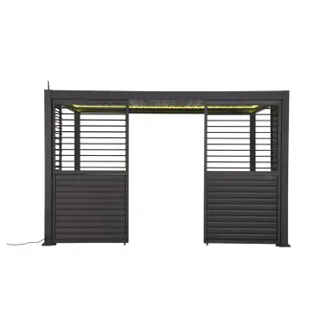 Titan Aluminium Shuttered Louvre Side Panels Set of 3 - 1.2m