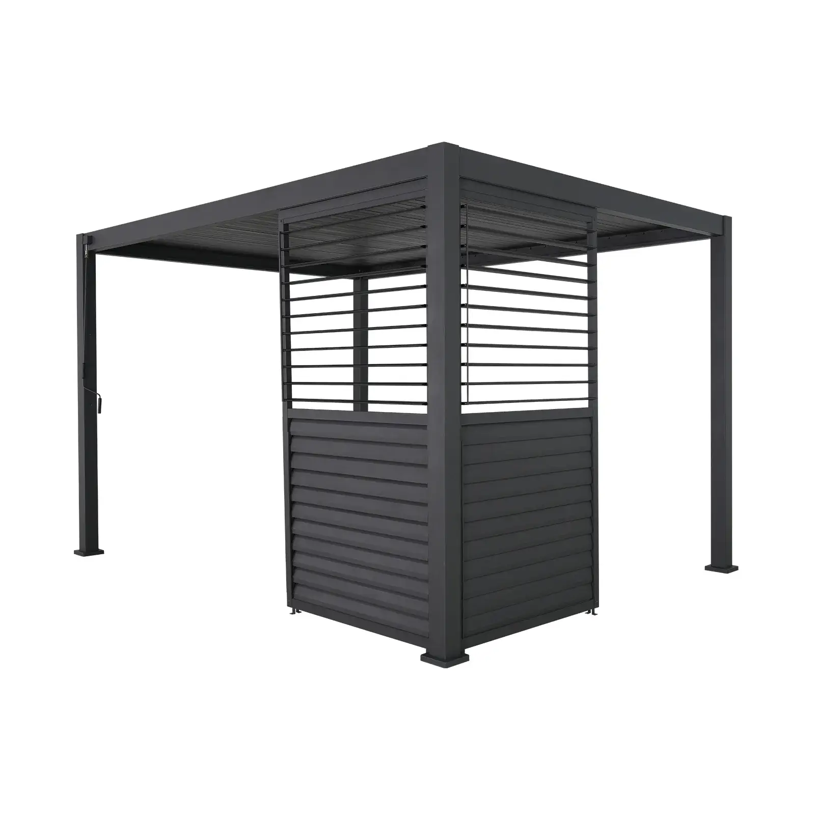 Titan Aluminium Shuttered Louvre Side Panels Set of 3 - 1.33m