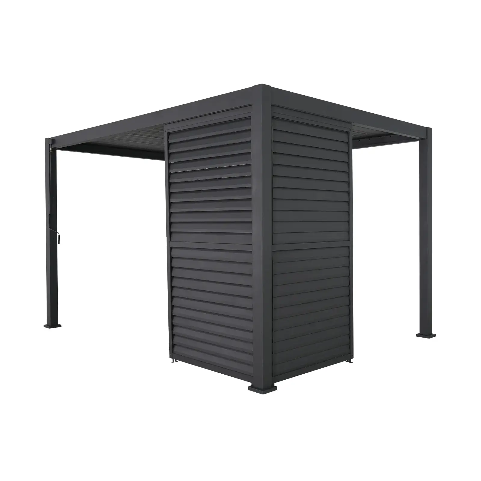 Titan Aluminium Shuttered Louvre Side Panels Set of 3 - 1.33m