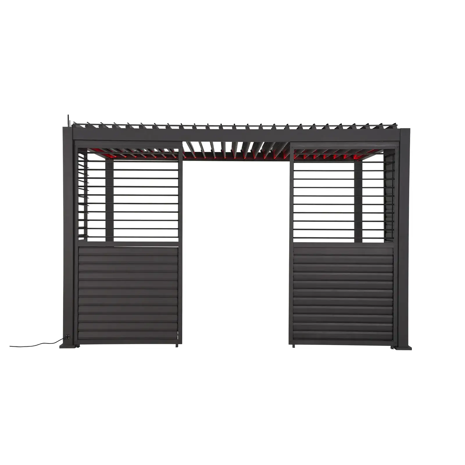 Titan Aluminium Shuttered Louvre Side Panels Set of 3 - 1.33m
