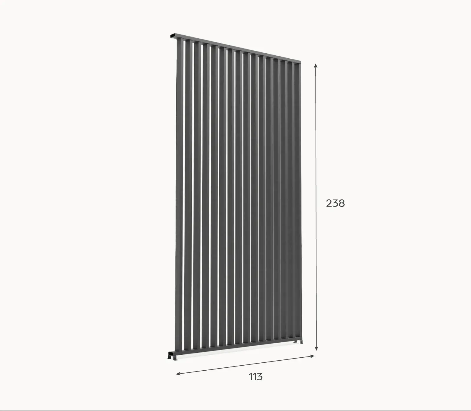 Titan Vertical Louvre Side Wall Panel 1.2m