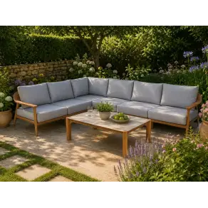 Veluta Curve Corner Unit - Certified Teak