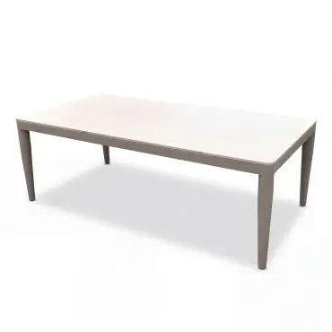 Cambridge Rattan Rope 2 Seat Sofa Set - 2 Armchairs & Sintered Stone Coffee Table
