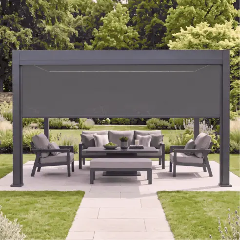 Aurora Pergola Zip Drop Side Blind to fit within 4m width Aurora Pergola Zip Drop Side Blind to fit within 4m width