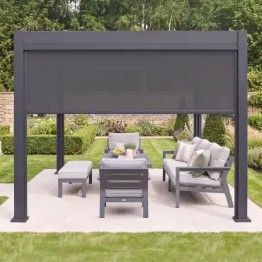 Aurora Pergola Zip Drop Side Blind to fit within 3m width