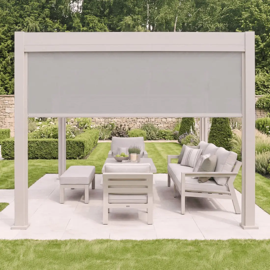 Aurora Pergola Zip Drop Side Blind to fit within 3m width Aurora Pergola Zip Drop Side Blind to fit within 3m width