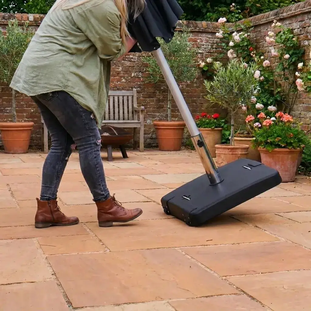 50kg Square Concrete Parasol Base with Handle