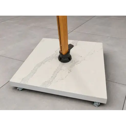 90kg White Sintered Stone Base with Wheels 90kg White Sintered Stone Base with Wheels