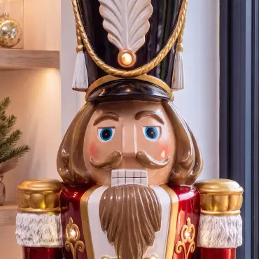 Klaus Traditional Red Christmas Nutcracker 5.5ft - 168cm