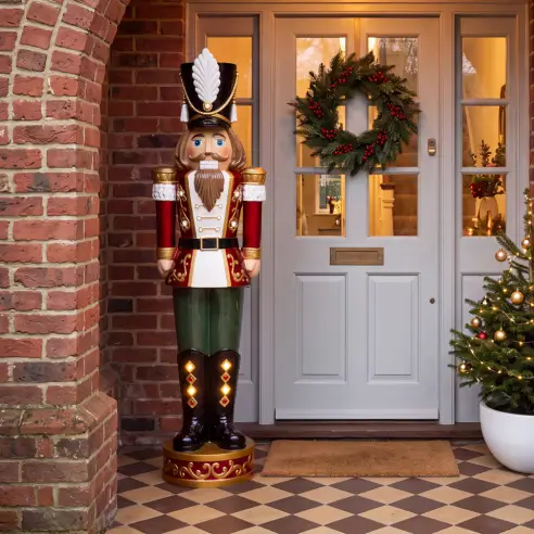 Klaus Traditional Red Christmas Nutcracker 5.5ft - 168cm