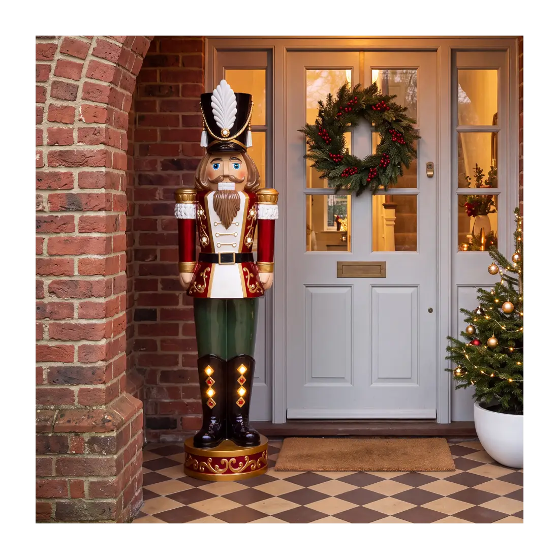 Klaus Traditional Red Christmas Nutcracker 5.5ft - 168cm