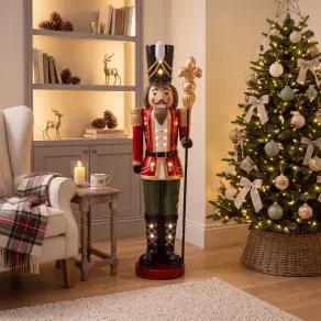 5ft Christian Christmas Red Nutcracker Figure - 1.5m