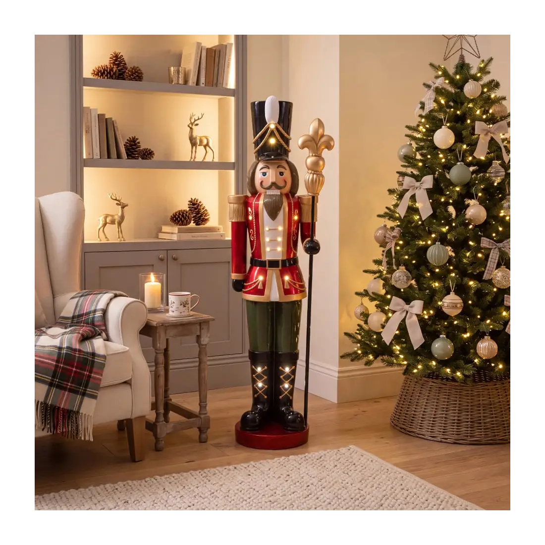 5ft Christian Christmas Red Nutcracker Figure - 1.5m 5ft Christian Christmas Red Nutcracker Figure - 1.5m